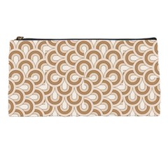 Retro Mirror Pattern Brown Pencil Cases