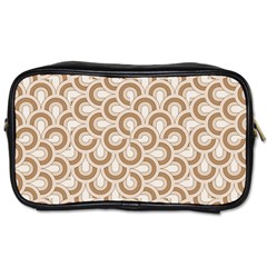 Retro Mirror Pattern Brown Toiletries Bags