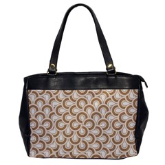 Retro Mirror Pattern Brown Office Handbags