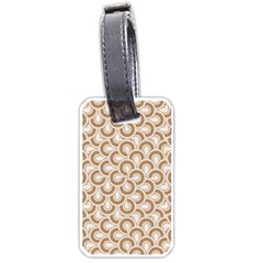 Retro Mirror Pattern Brown Luggage Tags (one Side) 