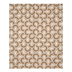 Retro Mirror Pattern Brown Shower Curtain 60  X 72  (medium) 