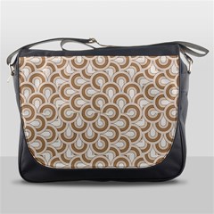 Retro Mirror Pattern Brown Messenger Bags