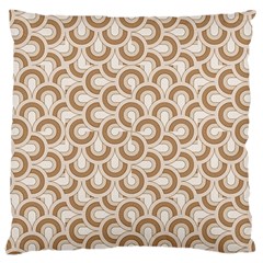 Retro Mirror Pattern Brown Large Cushion Cases (one Side) 