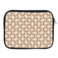 Retro Mirror Pattern Brown Apple Ipad 2/3/4 Zipper Cases