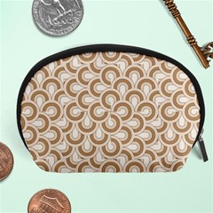 Retro Mirror Pattern Brown Accessory Pouches (large) 