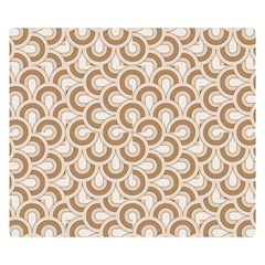 Retro Mirror Pattern Brown Double Sided Flano Blanket (small) 