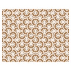 Retro Mirror Pattern Brown Double Sided Flano Blanket (medium) 