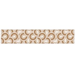 Retro Mirror Pattern Brown Flano Scarf (large) 