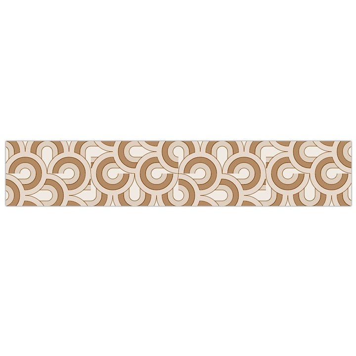 Retro Mirror Pattern Brown Flano Scarf (Large) 