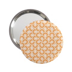 Retro Mirror Pattern Peach 2 25  Handbag Mirrors