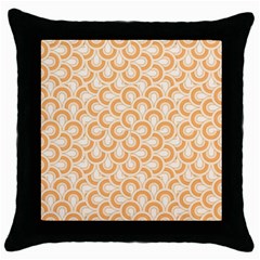 Retro Mirror Pattern Peach Throw Pillow Cases (black) by ImpressiveMoments