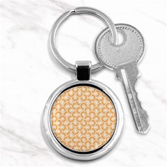 Retro Mirror Pattern Peach Key Chains (round) 