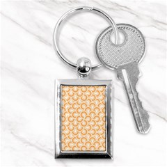 Retro Mirror Pattern Peach Key Chains (rectangle) 