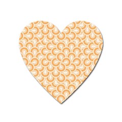 Retro Mirror Pattern Peach Heart Magnet