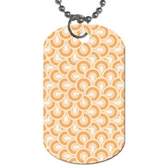 Retro Mirror Pattern Peach Dog Tag (two Sides)