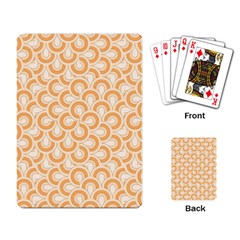 Retro Mirror Pattern Peach Playing Card