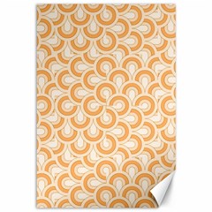 Retro Mirror Pattern Peach Canvas 12  X 18  