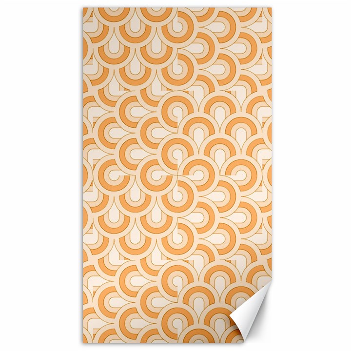 Retro Mirror Pattern Peach Canvas 40  x 72  