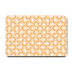 Retro Mirror Pattern Peach Small Doormat 