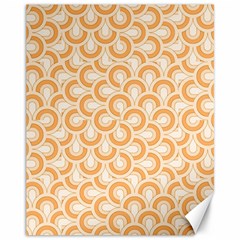 Retro Mirror Pattern Peach Canvas 11  X 14  