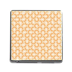 Retro Mirror Pattern Peach Memory Card Reader (square)