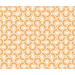 Retro Mirror Pattern Peach Deluxe Canvas 14  x 11  14  x 11  x 1.5  Stretched Canvas