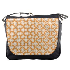 Retro Mirror Pattern Peach Messenger Bags