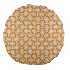 Retro Mirror Pattern Peach Large 18  Premium Round Cushions