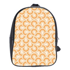 Retro Mirror Pattern Peach School Bags (xl)  by ImpressiveMoments