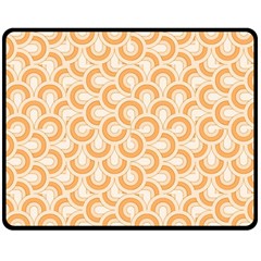 Retro Mirror Pattern Peach Double Sided Fleece Blanket (medium) 