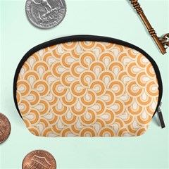 Retro Mirror Pattern Peach Accessory Pouches (large) 