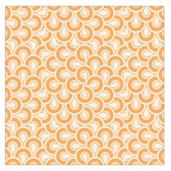 Retro Mirror Pattern Peach Large Satin Scarf (square)