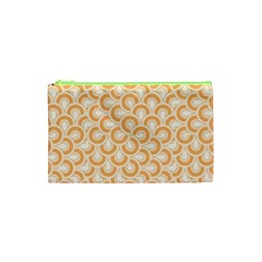 Retro Mirror Pattern Peach Cosmetic Bag (xs)