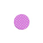 Retro Mirror Pattern Pink 1  Mini Buttons Front