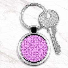 Retro Mirror Pattern Pink Key Chains (round) 