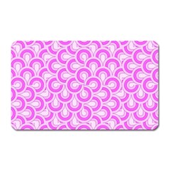 Retro Mirror Pattern Pink Magnet (rectangular)