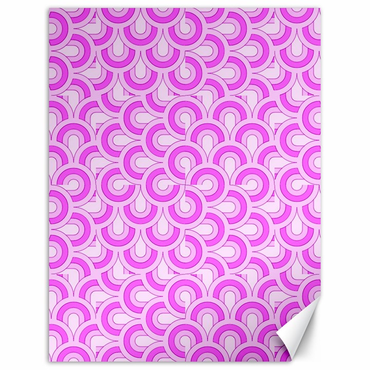 Retro Mirror Pattern Pink Canvas 18  x 24  