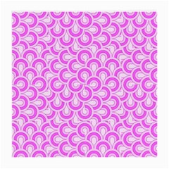 Retro Mirror Pattern Pink Medium Glasses Cloth