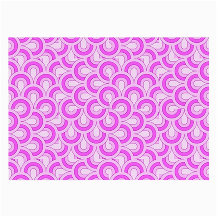 Retro Mirror Pattern Pink Large Glasses Cloth