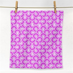 Retro Mirror Pattern Pink Face Towel