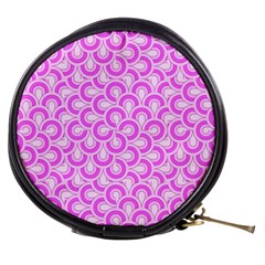 Retro Mirror Pattern Pink Mini Makeup Bags