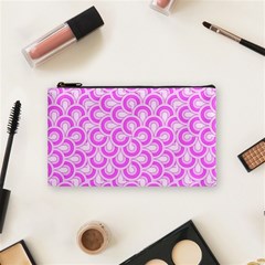 Retro Mirror Pattern Pink Cosmetic Bag (small) 