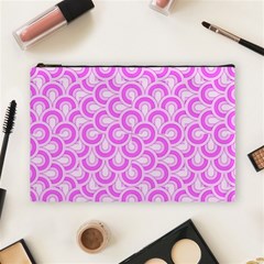 Retro Mirror Pattern Pink Cosmetic Bag (large) 