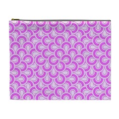 Retro Mirror Pattern Pink Cosmetic Bag (xl)