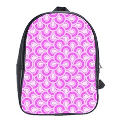 Retro Mirror Pattern Pink School Bags(large) 