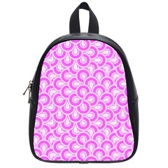 Retro Mirror Pattern Pink School Bags (small) 