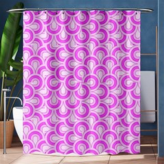 Retro Mirror Pattern Pink Shower Curtain 60  X 72  (medium) 