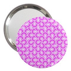 Retro Mirror Pattern Pink 3  Handbag Mirrors