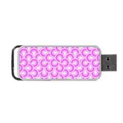 Retro Mirror Pattern Pink Portable Usb Flash (one Side)