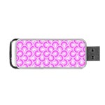 Retro Mirror Pattern Pink Portable USB Flash (Two Sides) Front